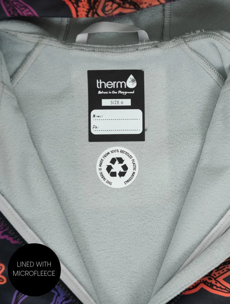 All-Weather Hoodie - Neon Dino | Waterproof Windproof Eco