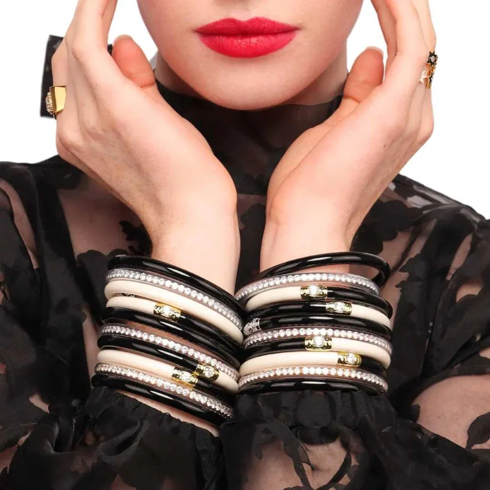 BLACK/IVORY YIN & YANG ALL WEATHER BANGLES (AWB)