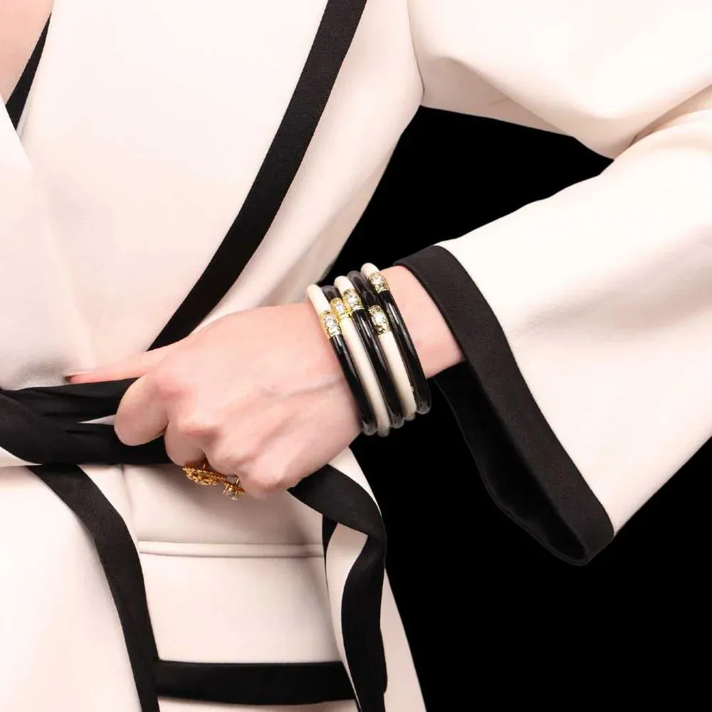 BLACK/IVORY YIN & YANG ALL WEATHER BANGLES (AWB)