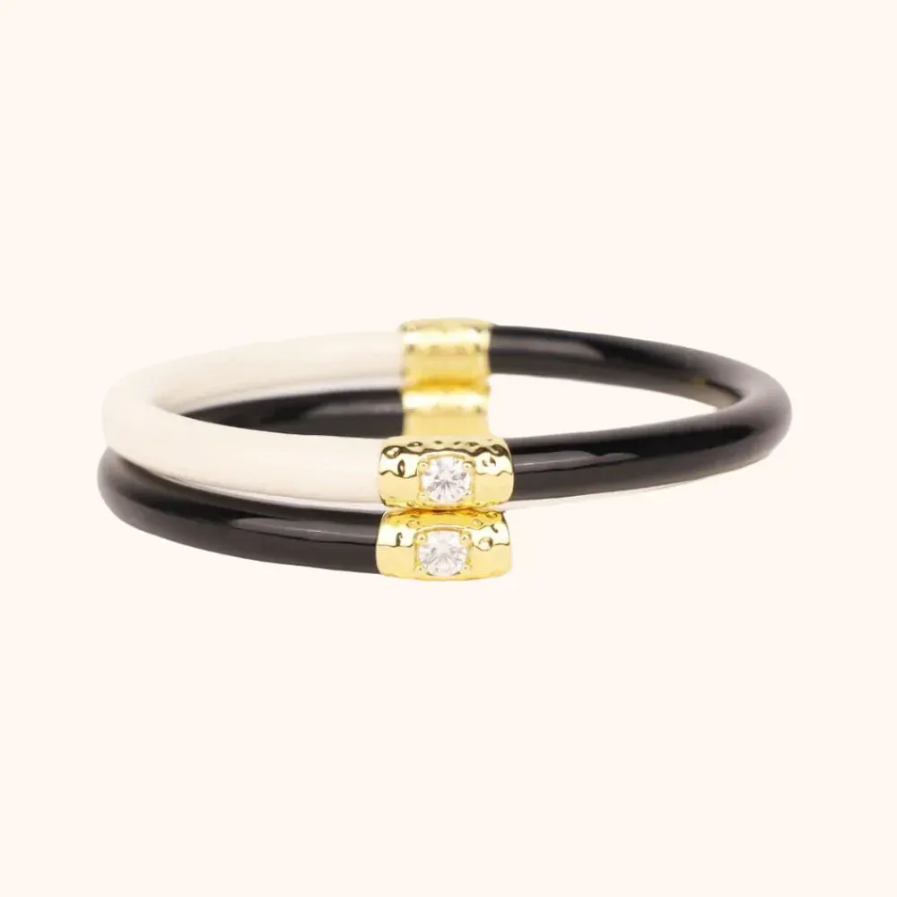 BLACK/IVORY YIN & YANG ALL WEATHER BANGLES (AWB)