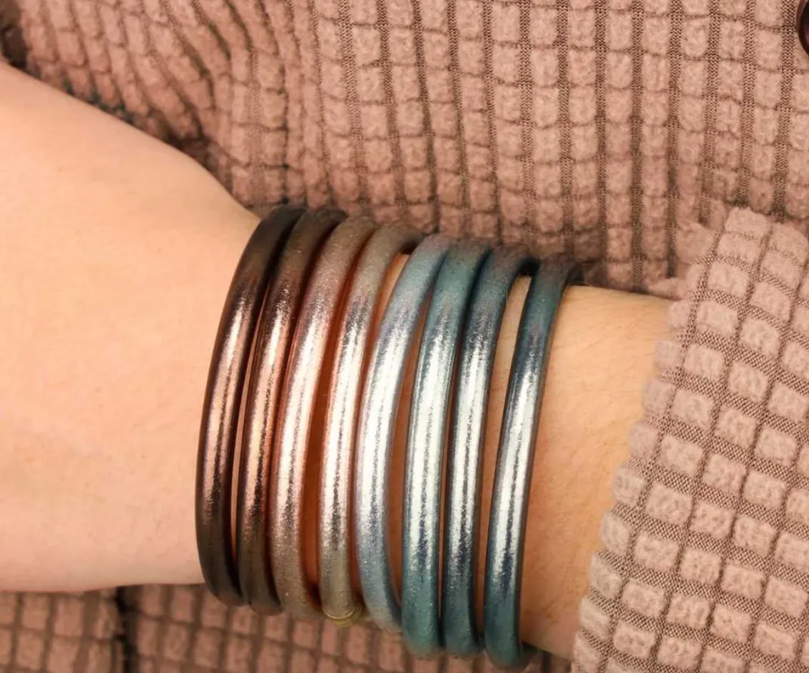 Fawn All Weather Bangles (Set of 4) - Serenity Prayer MEDIUM