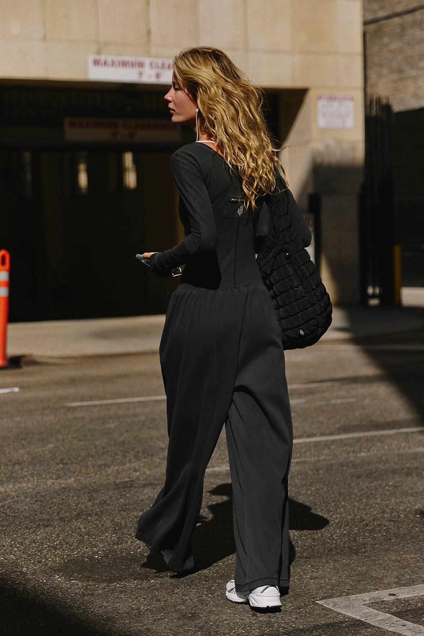 Hot Shot Wide Leg Onesie - Black OB20989