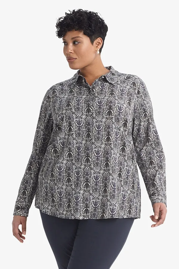 Lagarde Shirt - Rococo Print :: Galaxy Blue