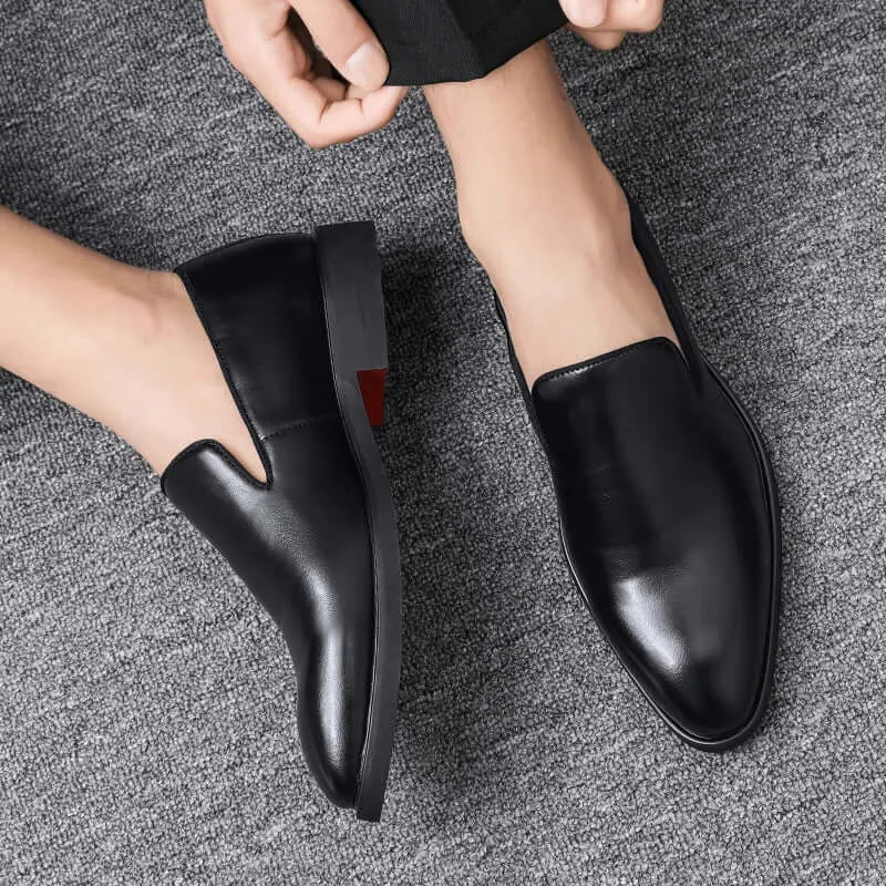 Men's Leather Loafers - Polished Slip-On Dress Shoes