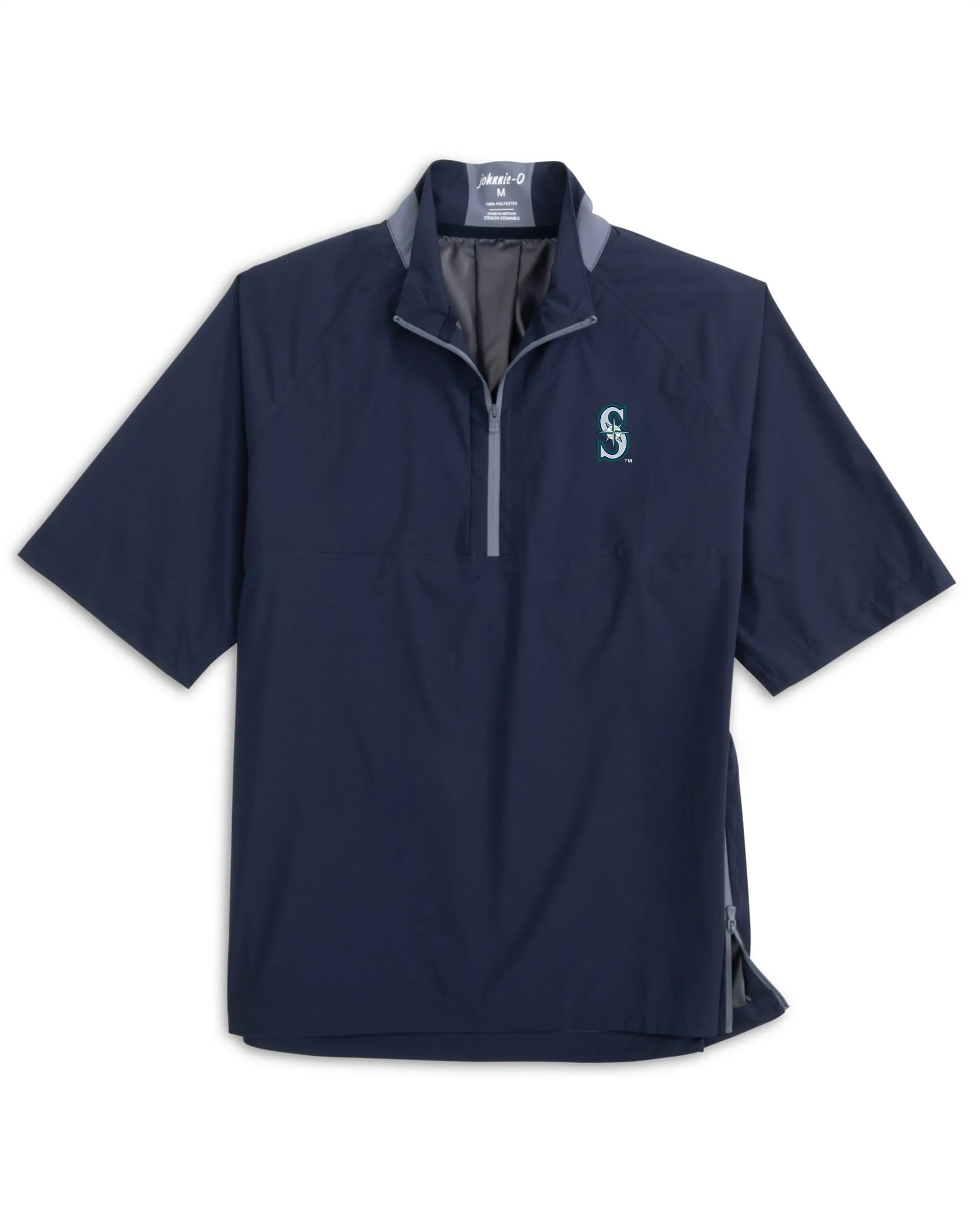 Seattle Mariners Stealth Stowable Short Sleeve Rain Jacket